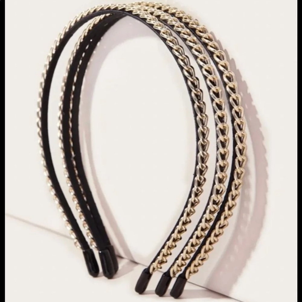 Thin Gold Chain Headband